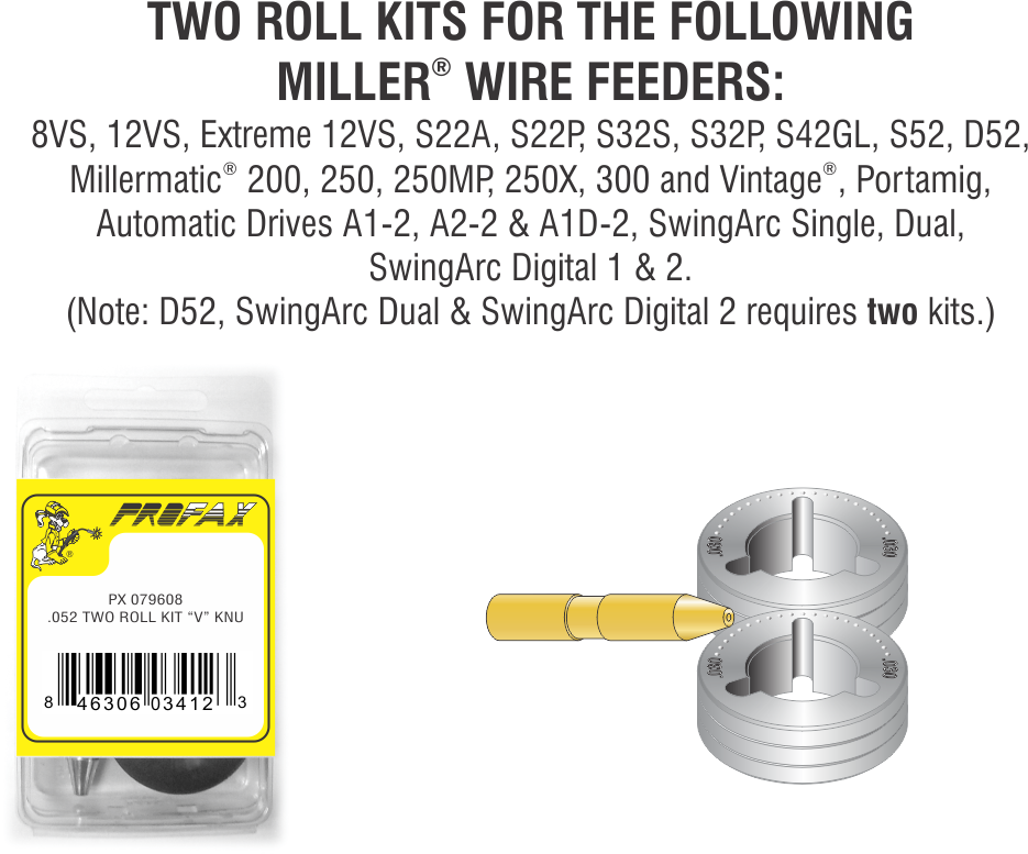 5/64 OLD STYLE TWO ROLL KIT Part # 079-610