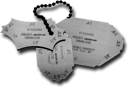 Pocket Fillet Weld Gauge - Standard Part # GAL-10