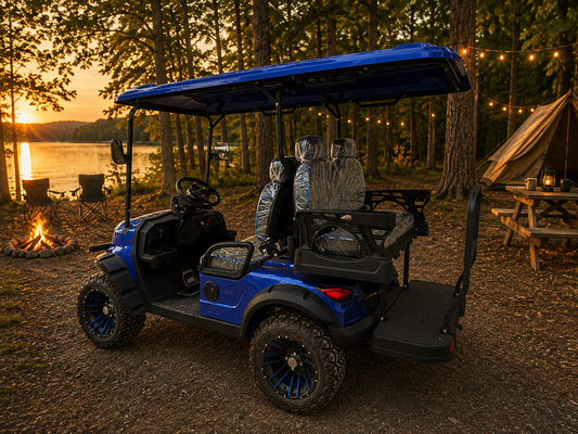 Electric Golf Cart - 2 + 2 Seats - Blue