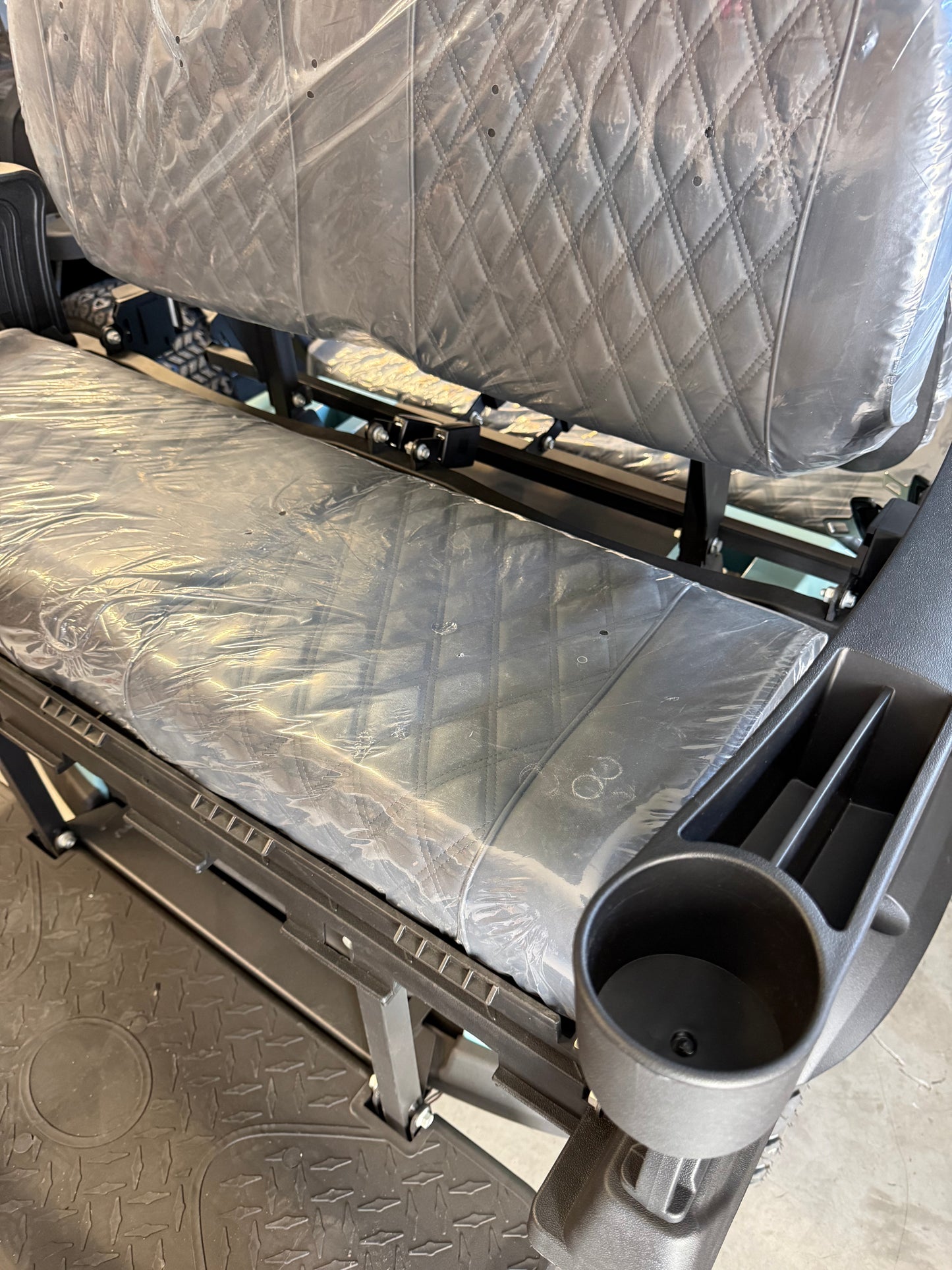 Electric Golf Cart - 2+2 Seats - Blue/Gray