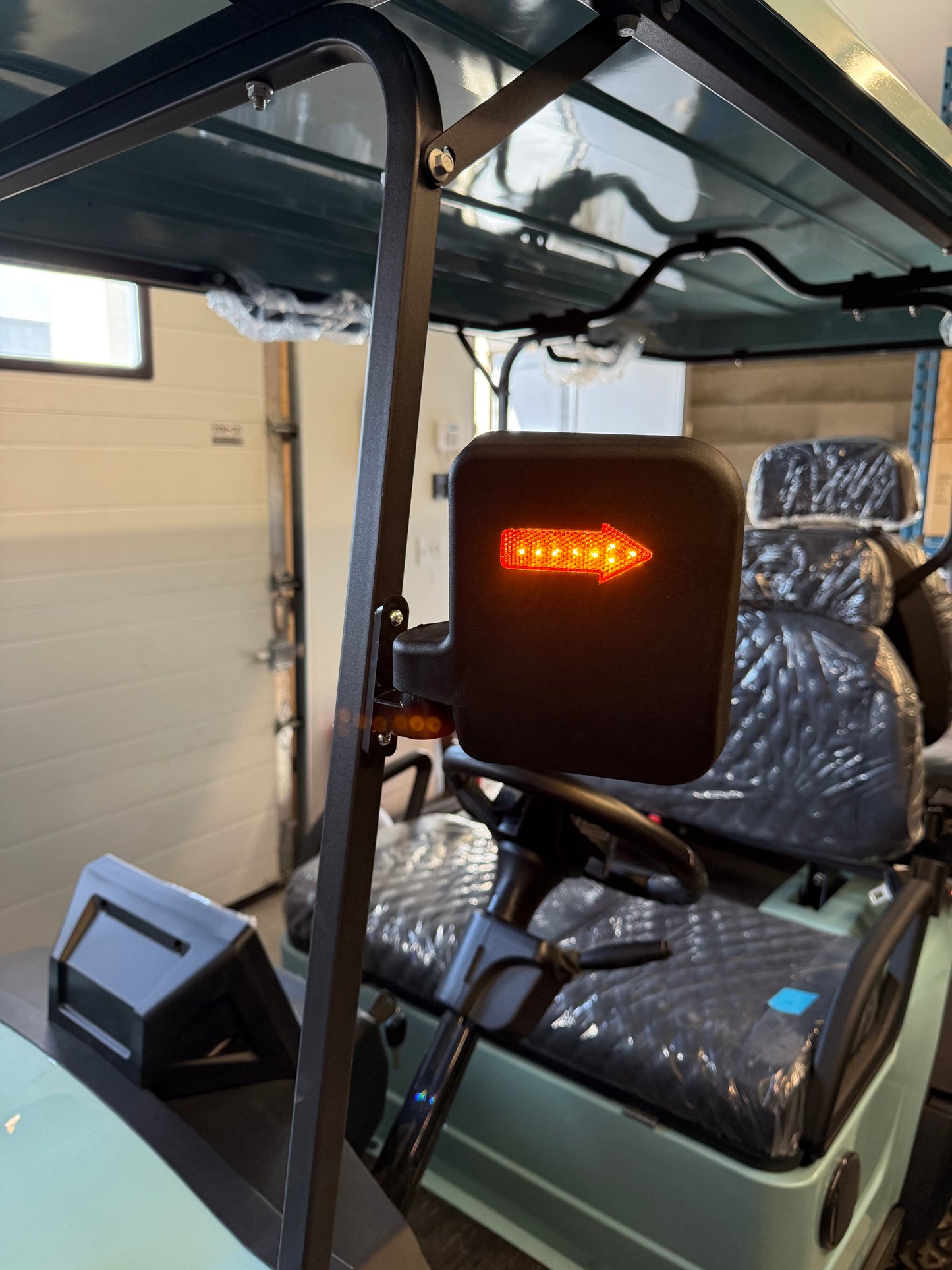 Electric Golf Cart - 2+2 Seats - Blue/Gray