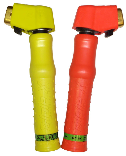 400 AMP Holder with Triple X Grip and Head Cover - Yellow    Part # X-400HC-Y